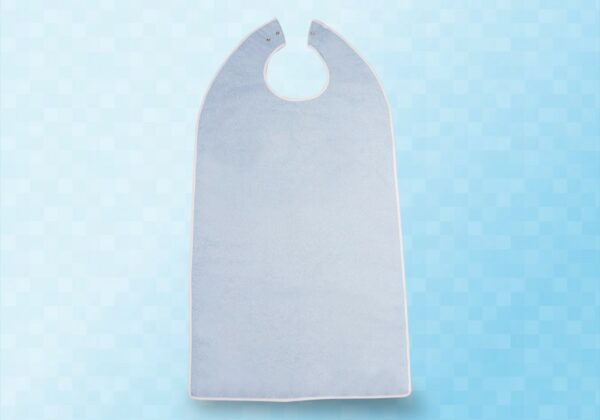 Bavoir PVC Eponge bleu ciel avec poche